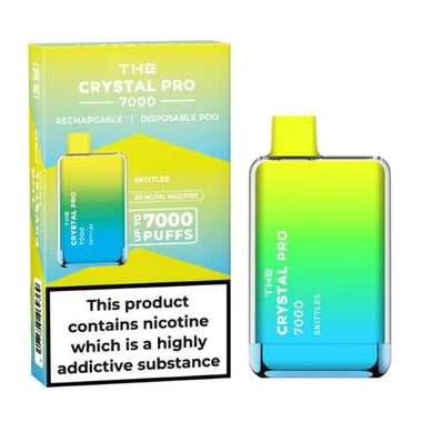 The Crystal Pro 7000 Disposable Vape Device - 20mg Skittles Ice