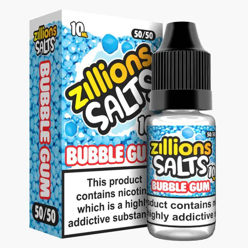 Bubble Gum Zillion Salts 10ml Nic Salt E-Liquid Bubble Gum